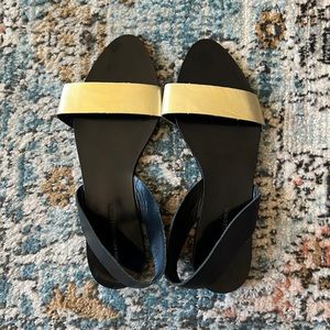 Zara leather sling back sandals